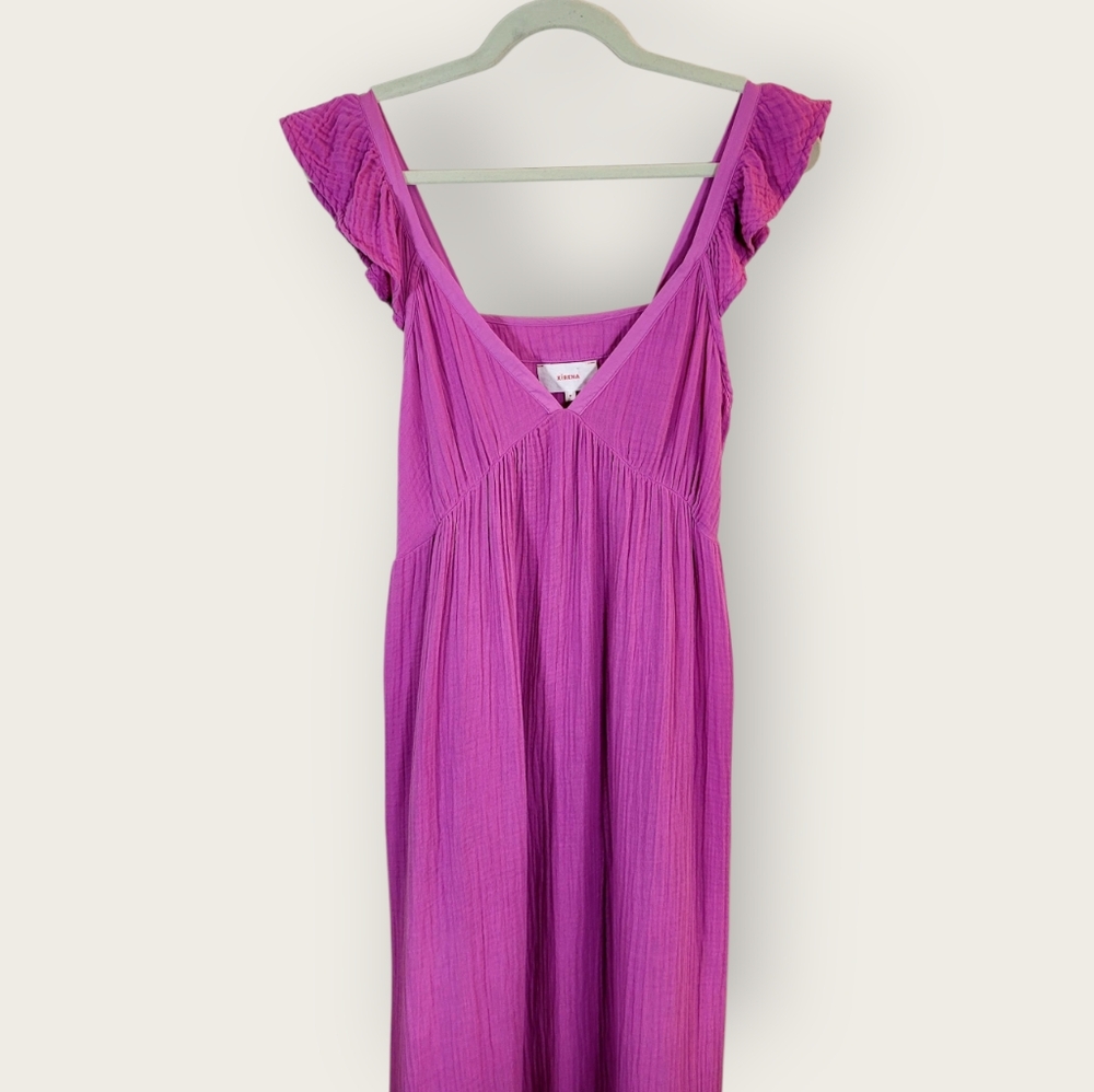 XiRENA Leyla Crinkle Gauze Midi Maxi Dress in Rosebud Size Medium - Picture 5 of 13